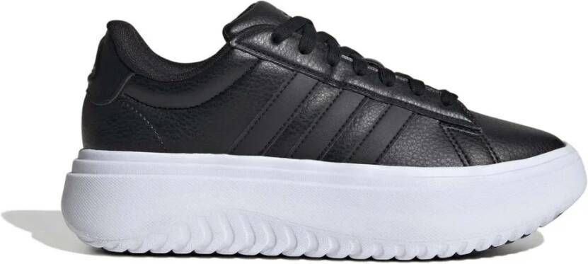 Adidas Grand Court Platforma Slippers Black Dames