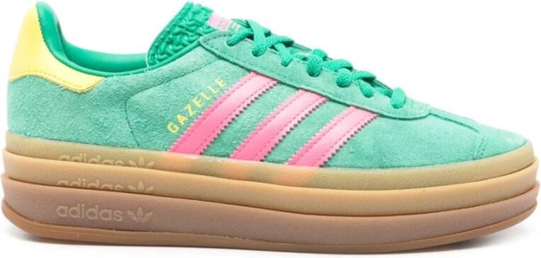 Adidas Groene Sneakers met Handtekening Strepen