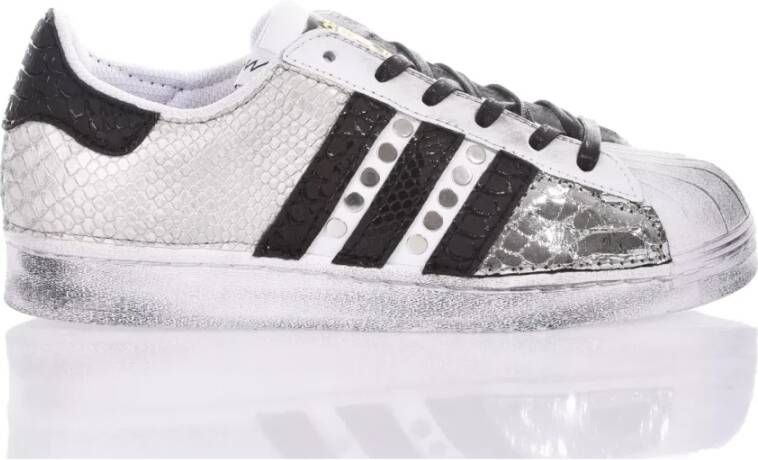 Adidas Handgemaakte Sneakers Zilver Wit Zwart Multicolor Heren