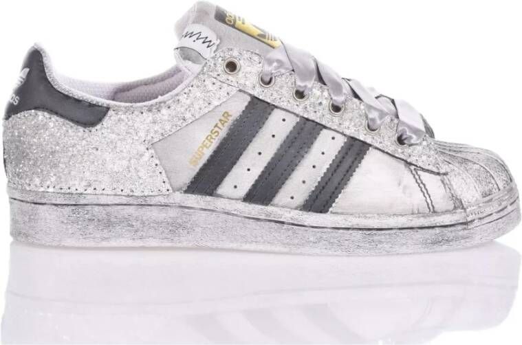 Adidas Handgemaakte Zilvergrijze Sneakers Multicolor Dames