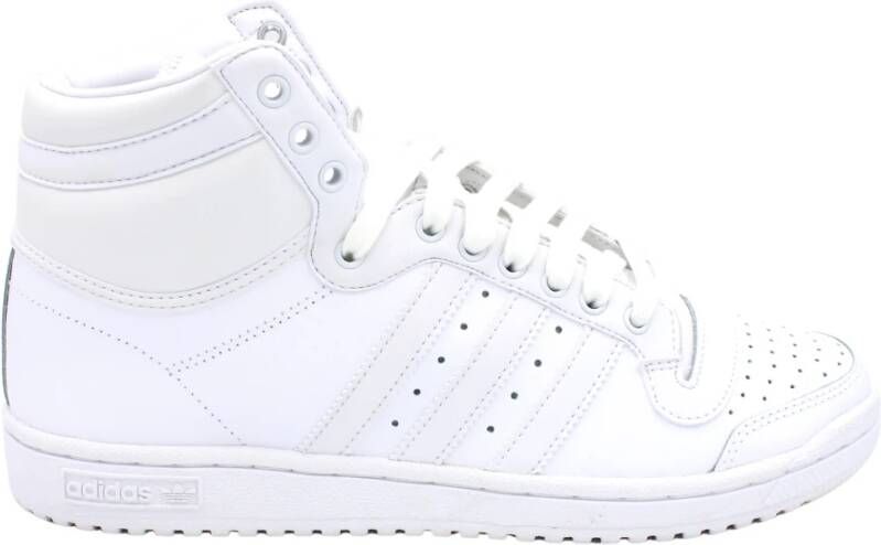 Adidas Hoge Top Leren Sneakers Rubberen Zool