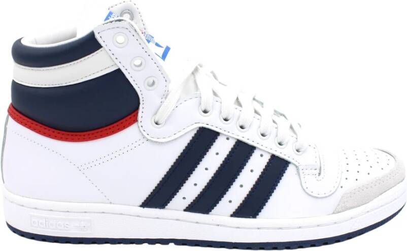 Adidas Hoge Top Leren Sneakers Rubberen Zool