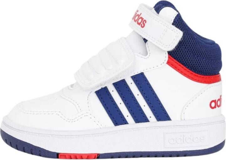 Adidas Sportswear Hoop Mid sneakers wit blauw rood Imitatieleer 22 - Foto 3
