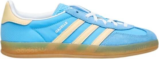 Adidas Originals Gazelle Indoor Dames Semi Blue Burst Almost Yellow Cloud White- Dames Semi Blue Burst Almost Yellow Cloud White