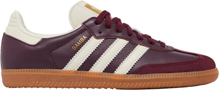 Adidas Maroon Gold Metallic Sneakers Vrouwen