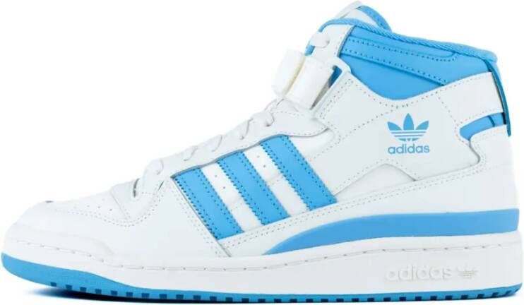 Adidas Mid-Top Forum Sneakers in Wit Blauw
