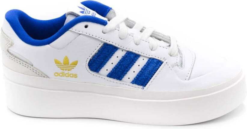 Adidas Nieuwe leren sneakers voor dames met synthetische voering en rubberen zool White Dames