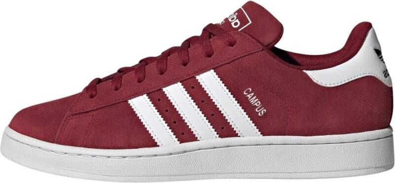 Adidas Originals Bordeauxrode Campus 2 Zijde Suede Sneakers Red Dames