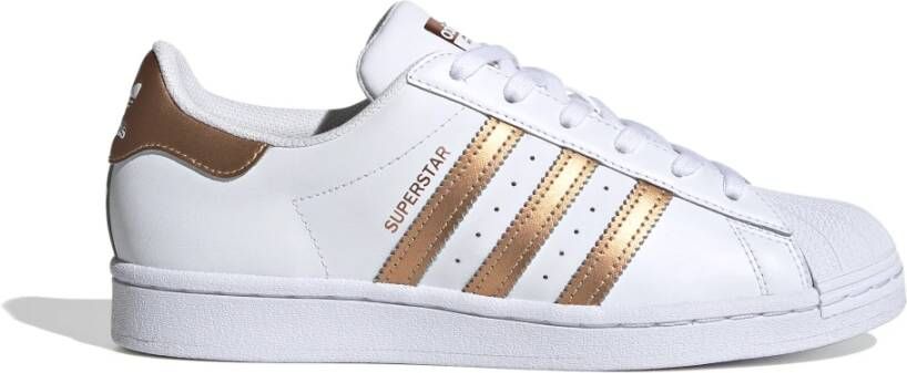 Adidas Originals Witte Leren Sneakers met Contrast Inzetstukken White Dames - Foto 5