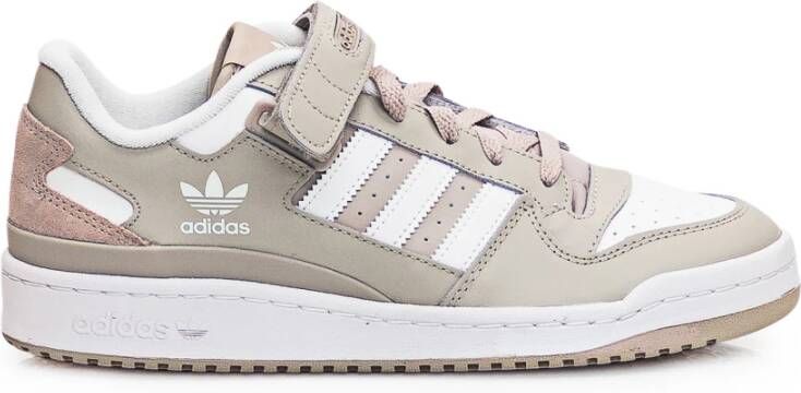 adidas Originals Grijze Leren Sneakers met Geperforeerde Neus Multicolor Heren