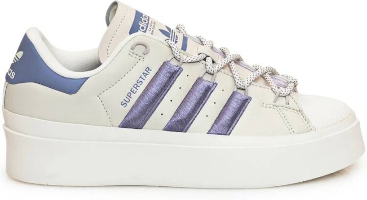 Adidas Originals Grijze Platform Sneakers met Geborduurde Strepen