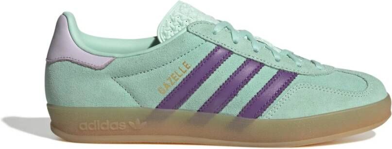 Adidas Originals Groene Sneakers Nabuk Vetersluiting Rubberen Zool