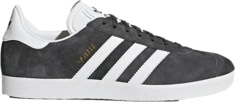 Adidas Originals Klassieke Adidas Gazelle Sneakers Donkergrijs Wit Goud Metallic Gray Heren