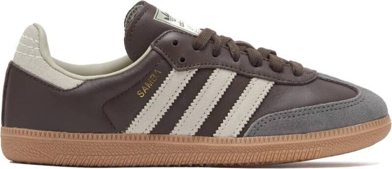 Adidas Originals Samba OG Brown Putty Grey Gold Metallic- Brown Putty Grey Gold Metallic