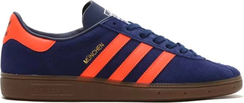 adidas Originals Munich Gy7400 Donkerblauw Solar Rood Gum Sneakers Blue Heren