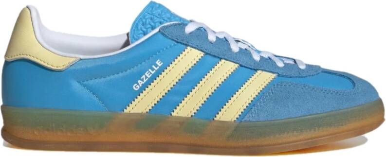 Adidas Originals Gazelle Indoor Dames Semi Blue Burst Almost Yellow Cloud White- Dames Semi Blue Burst Almost Yellow Cloud White