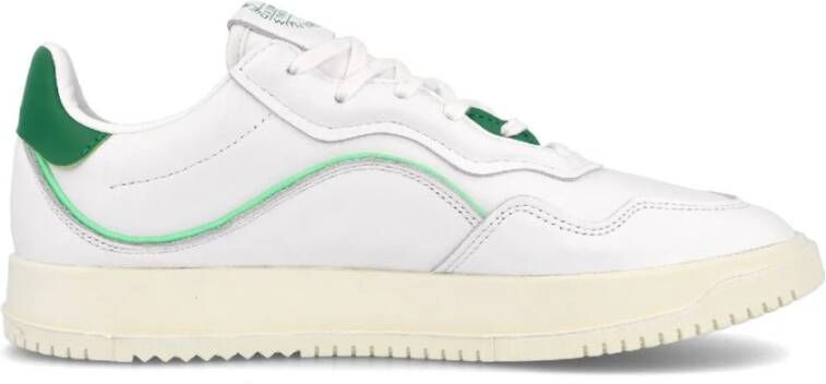 adidas Originals SC Premiere Leren Sneakers met Groene Accenten Wit Heren