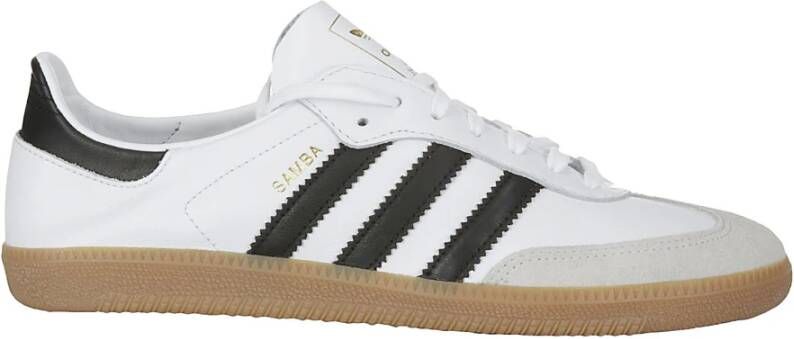 Adidas Originals Witte Sneakers met Leren Bovenwerk en Rubberen Zool White