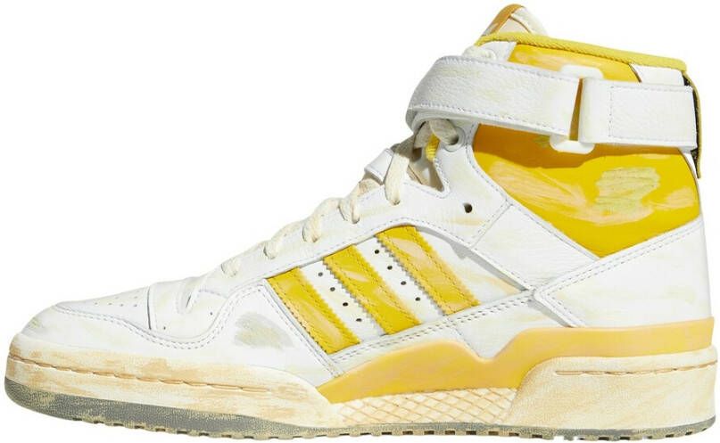 Adidas Cloud White en Hazy Yellow Leren Sneakers White Heren