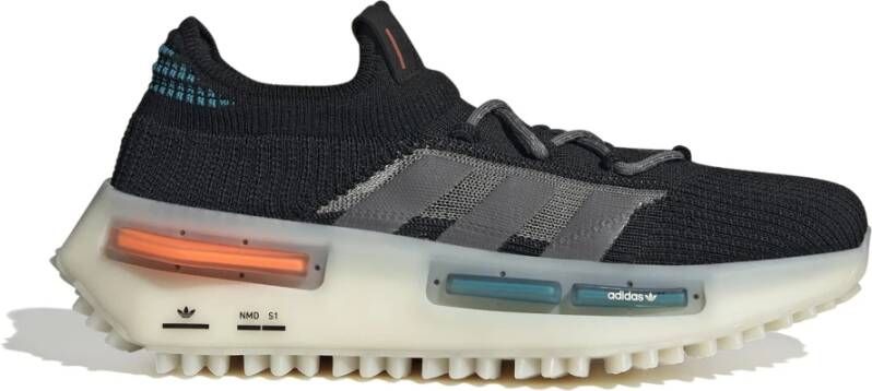 Adidas Sneakers met mesh logo en platformzool Zwart