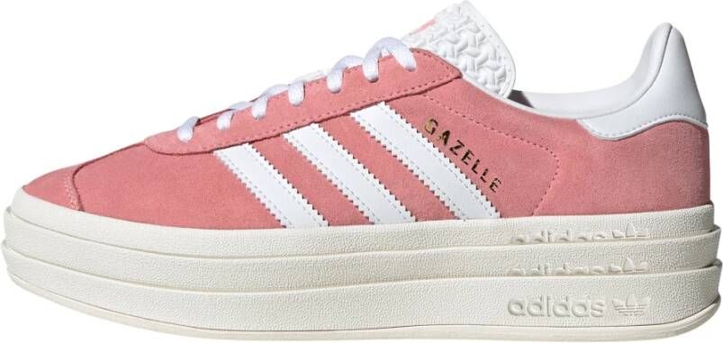 Adidas Originals Roze en witte Gazelle Bold sneakers Roze Dames