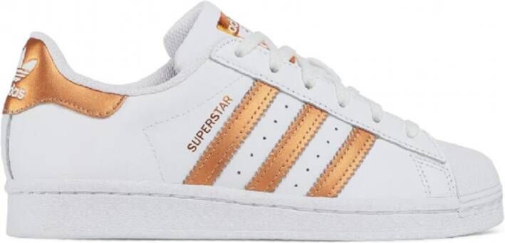 Adidas Originals Witte Leren Sneakers met Contrast Inzetstukken White Dames - Foto 6