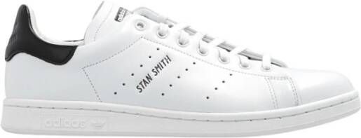 Adidas Leren Sneakers met Ronde Neus en Veters White