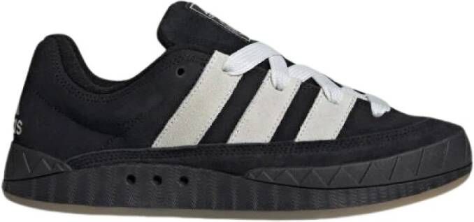 Adidas Core Black Lage Sneaker met Witte Details Black Heren