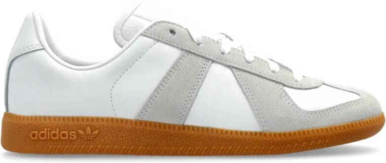 Adidas Witte Leren Sneakers Veters Rubberen Zool