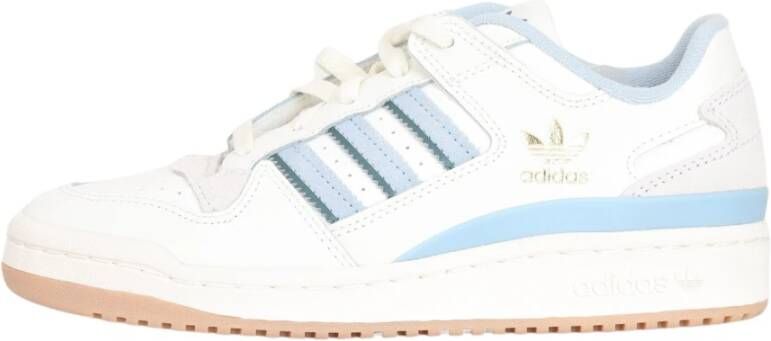 Adidas Originals Witte en blauwe leren sneakers Multicolor Dames