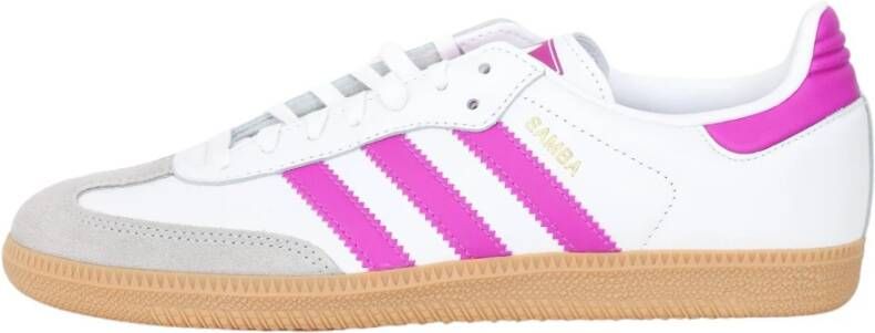 adidas Originals Witte en Fuchsia Samba Og Sneakers Multicolor Dames