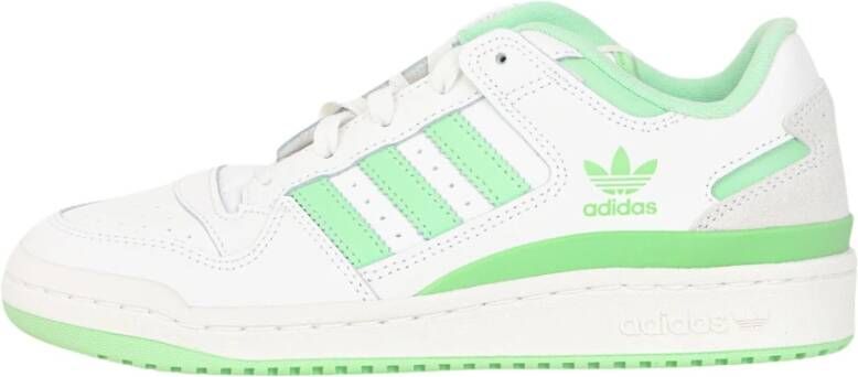 Adidas Originals Witte en groene lage Forum sneakers Multicolor Dames