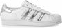 Adidas Originals Witte Leren Sneakers met Zilveren Accenten White Dames - Thumbnail 1