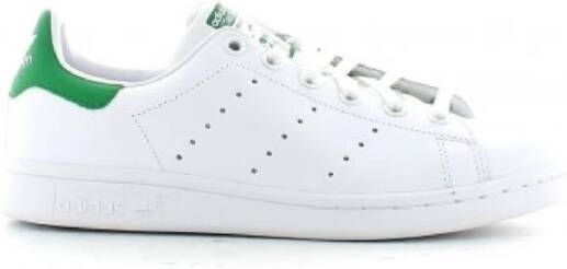 adidas Originals Witte Leren Stan Smith J Sneakers met Logo Wit Heren