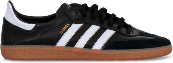 Adidas Originals Zwarte Sneakers met Leren Bovenwerk en Rubberen Zool Zwart