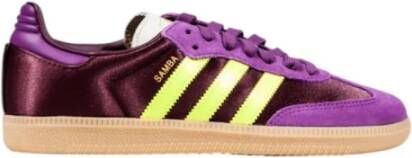 Adidas Paarse Slip-On Sportieve Sneakers