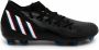 Adidas Predator Edge.3 Firm Ground Voetbalschoenen Core Black Cloud White Vivid Red Dames - Thumbnail 15