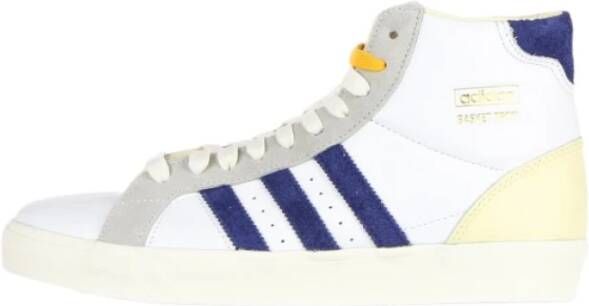 Adidas Profi Diagonale Streep Hoge Sneakers Wit Heren