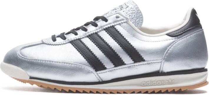 Adidas Retro Stijl Sneakers Zilver Metallic Kern Zwart