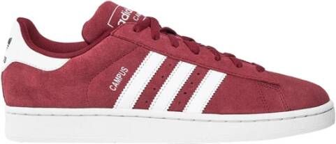 Adidas Originals Bordeauxrode Campus 2 Zijde Suede Sneakers Red - Foto 5