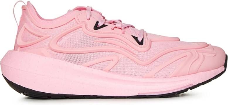 Adidas by stella mccartney Roze Sneakers met Vetersluiting en Mesh Bovenwerk Pink Dames