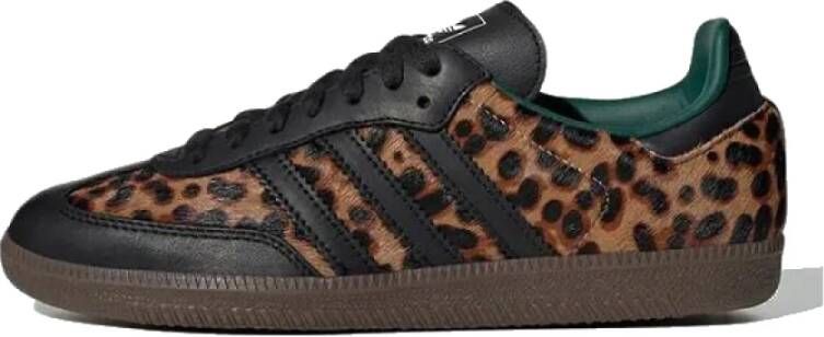 Adidas Samba OG Zwart Groen Luipaard Sneakers