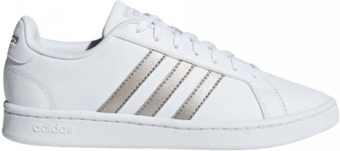 Verstelbaar Korst oppakken Adidas Grand court sneakers wit zilver - Schoenen.nl