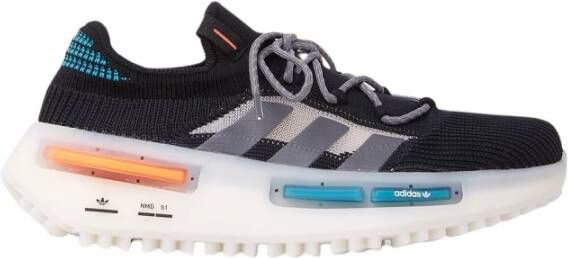 Adidas Sneakers met mesh logo en platformzool Black Heren