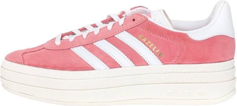 Adidas Originals Roze en witte Gazelle Bold sneakers Pink Dames