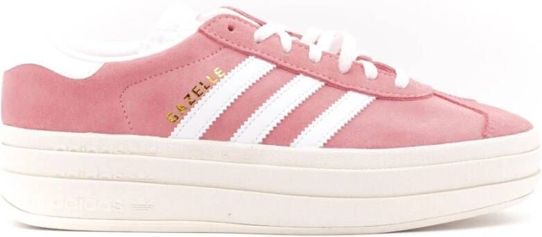 Adidas Originals Roze en witte Gazelle Bold sneakers Pink Dames