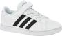 Adidas Originals Kinder gympen met klittenbandsluiting en elastische veters Grand Court Wit - Thumbnail 3