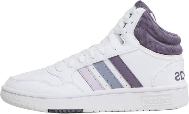 Adidas Witte Hoops 3.0 Mid Sneakers Wit Dames