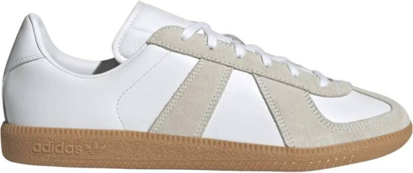 Adidas Witte Leren Sneakers Veters Rubberen Zool