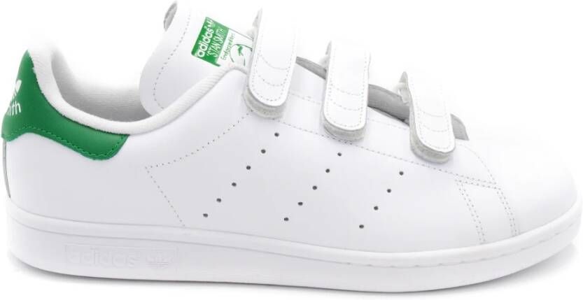 Adidas Witte Sneakers Hoogwaardig Leer Comfortabele Stoffen Voering Duurzame Rubberen Zool Wit Unisex - Foto 4